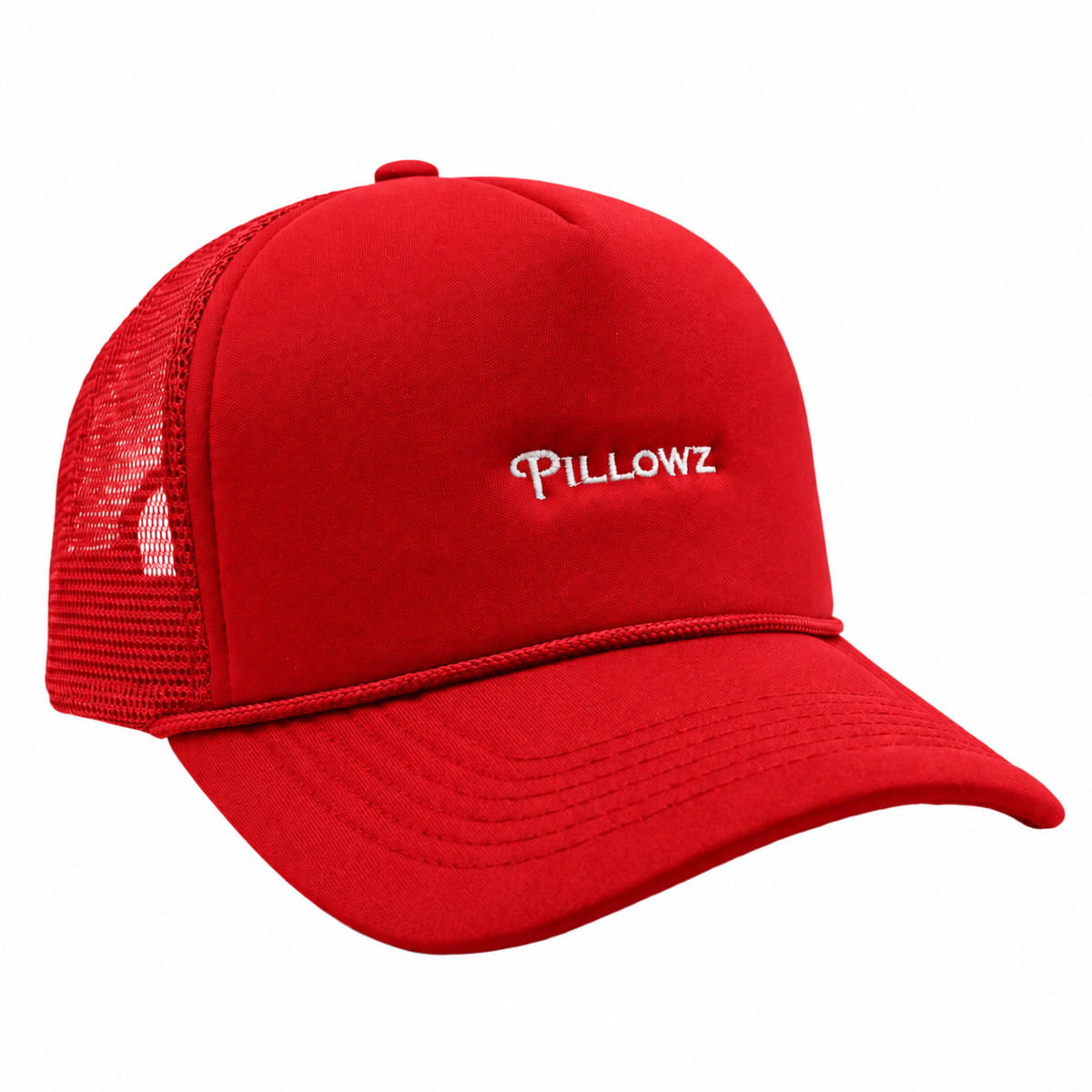 Pillowz Stitch Logo Foam Trucker Ember Red