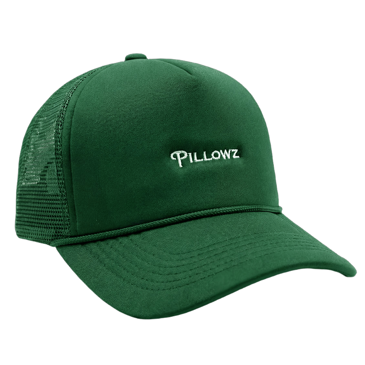 Pillowz Stitch Logo Foam Trucker Forest Green